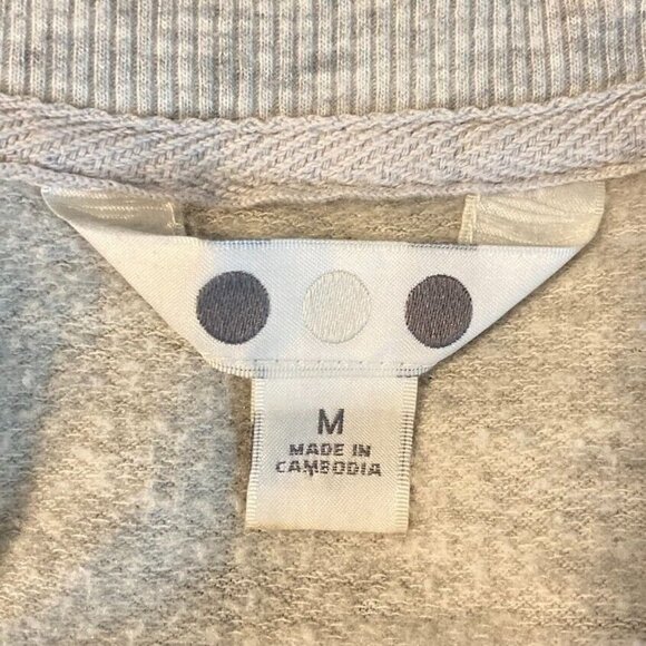 Three Dots 1/4 Zip Super Buttery Soft Pullover Sweatshirt Heather Gray Med - Picture 7 of 9